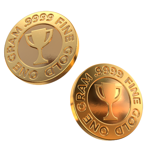 FLEX BEVERAGE GOLD COINS. FINE GOLD in you coffee and beverage pod. Peel Empty Recycle and Win.