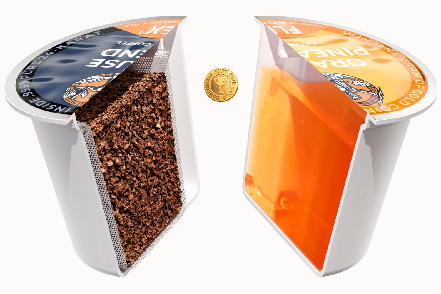 peel and empty recycle and win fine gold in your coffee and beverage pod. 